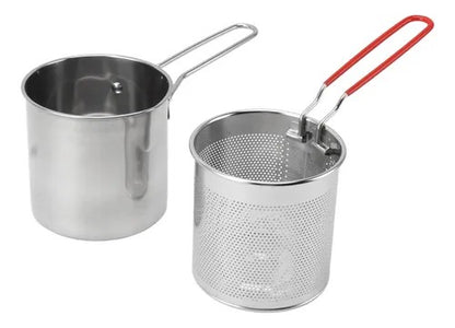 Olla Freidora en Aluminio PRO + 🎁Pinza Escurridor de Cocina 2 en 1