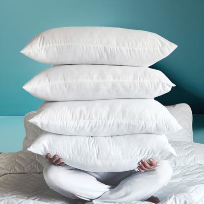 🤍Combo x4 Almohadas Hoteleras Siliconadas Blancas 70x50cm💤