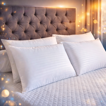 🤍Combo x4 Almohadas Hoteleras Siliconadas Blancas 70x50cm💤